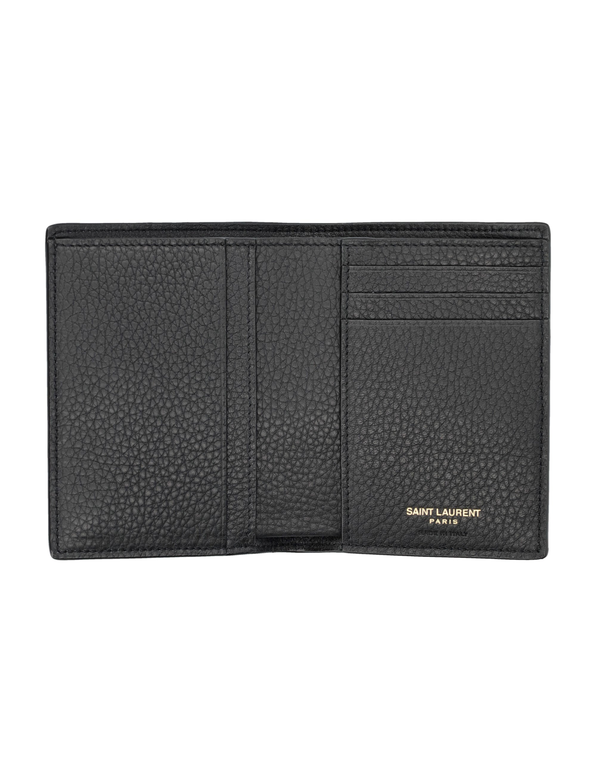 SAINT LAURENT Mini Cassandre Credit Card Wallet