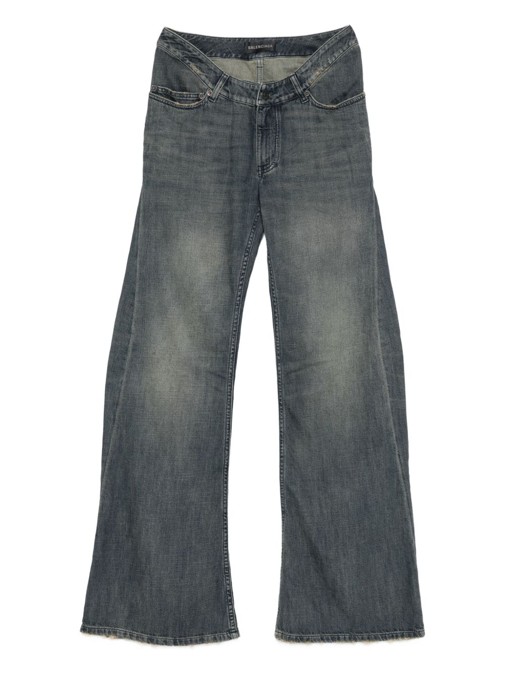 BALENCIAGA Low-Rise Denim Jeans with Frayed Hem