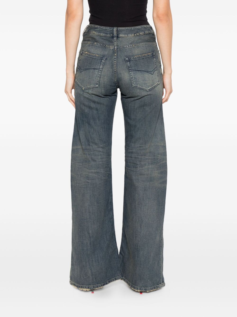 BALENCIAGA Low-Rise Denim Jeans with Frayed Hem