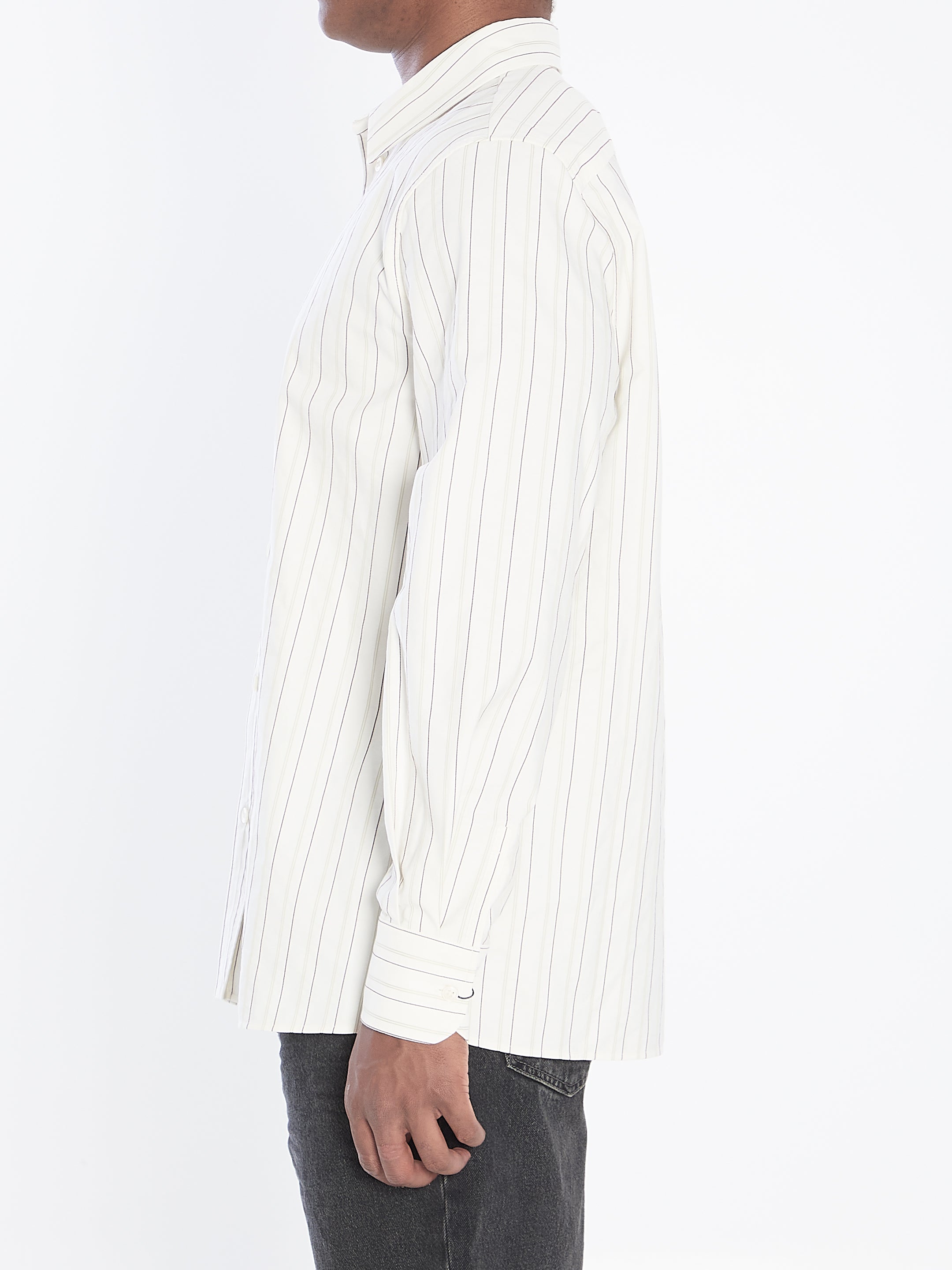 SAINT LAURENT Embroidered Cotton Shirt for Men