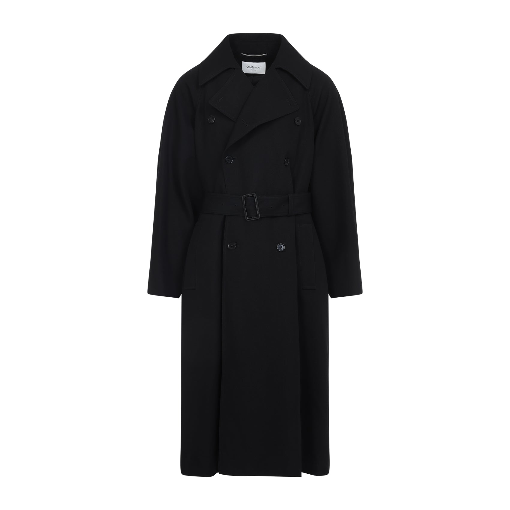 SAINT LAURENT Double-Breasted Long Jacket