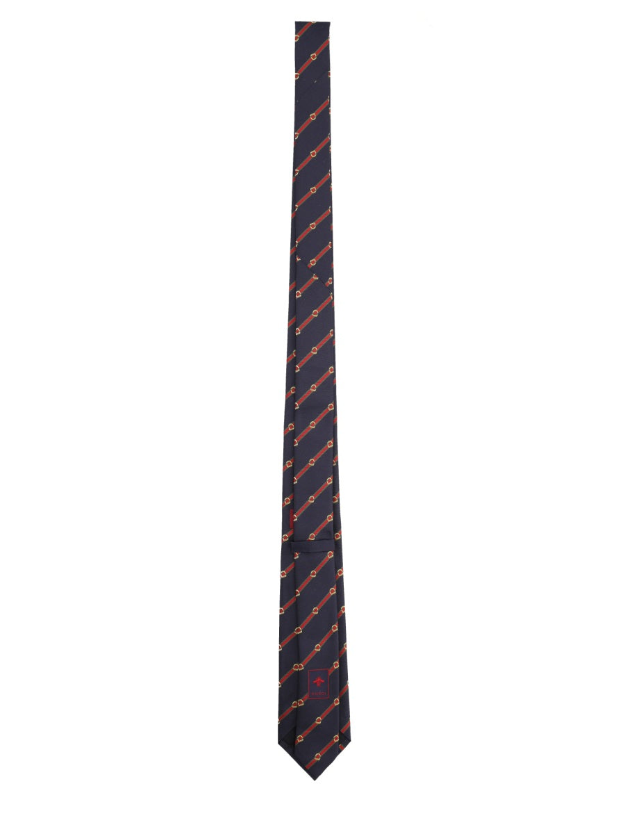 GUCCI Jacquard Tie and Stirrup for Men - FW25 Collection