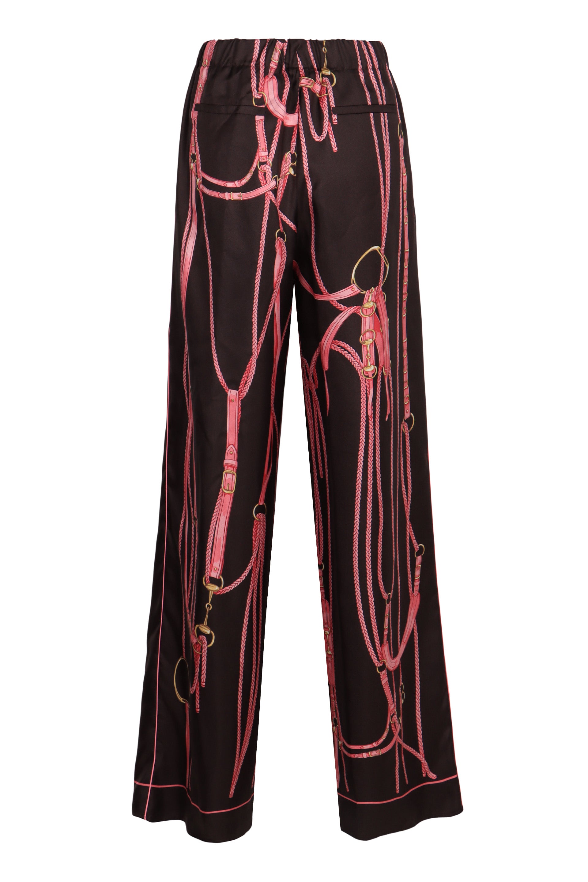 GUCCI Loose Fit Printed Silk Pants