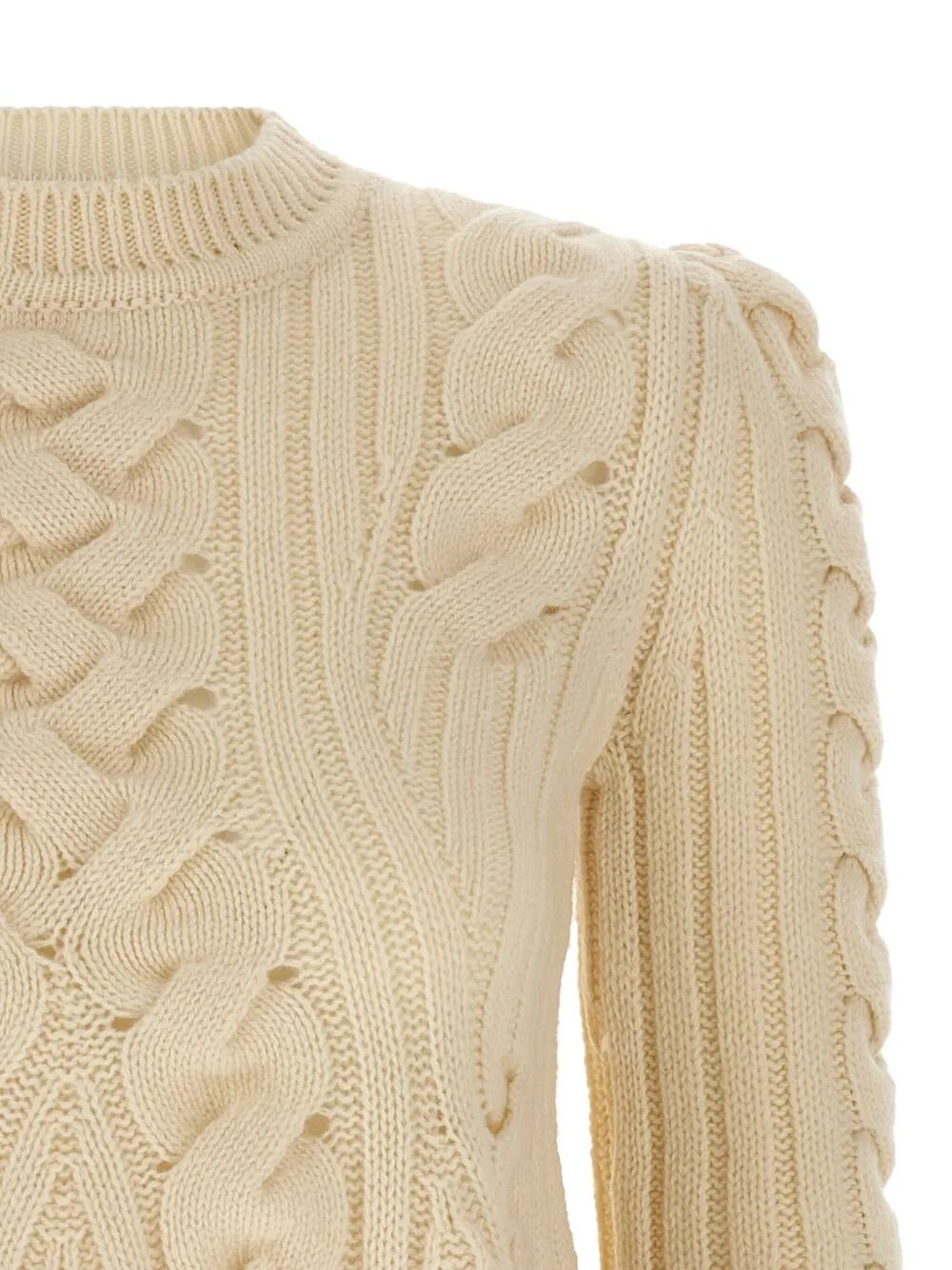 ALEXANDER MCQUEEN Wool and Cashmere Cable Sweater