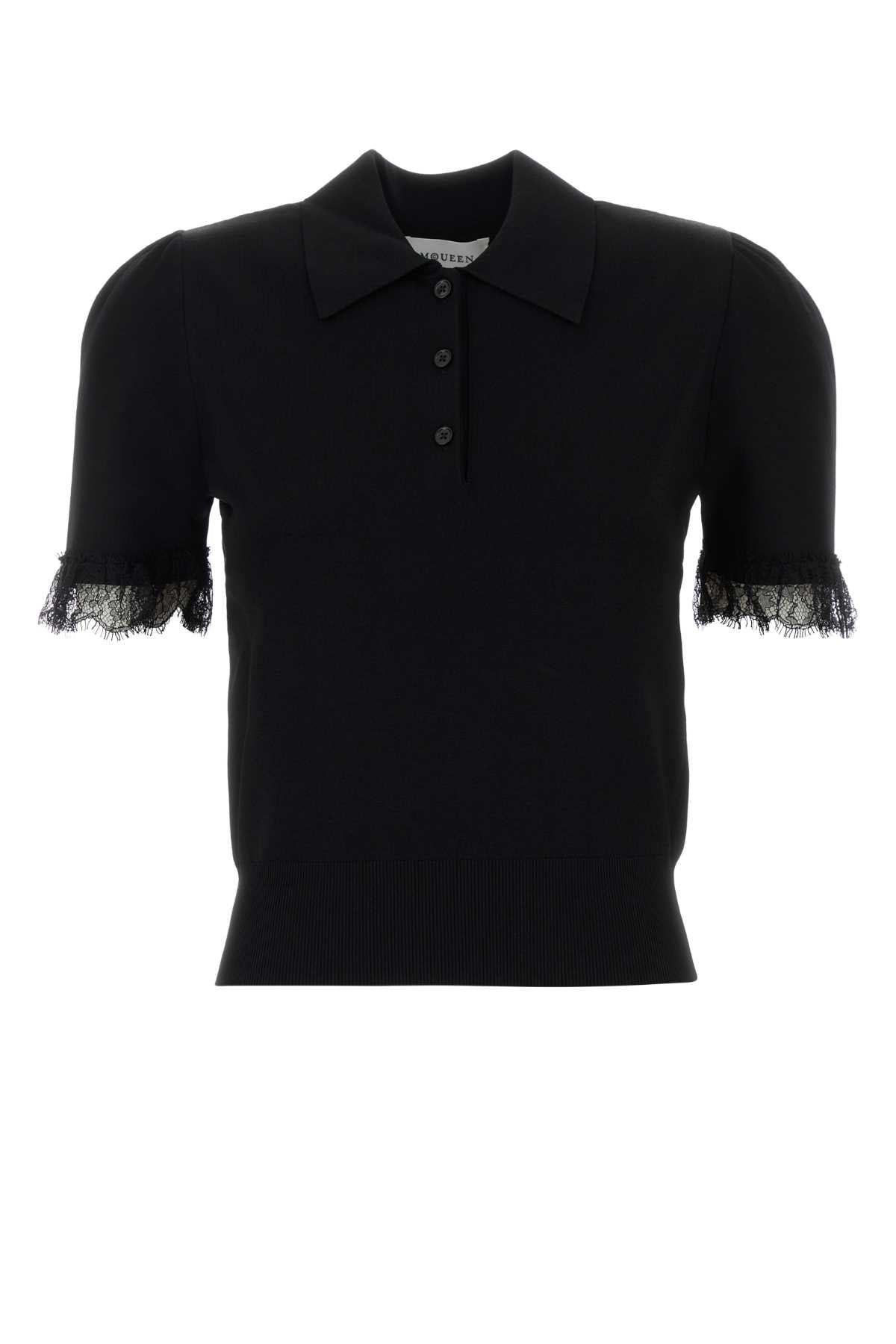 ALEXANDER MCQUEEN Viscose Blend Polo Shirt for Women - FW25 Collection