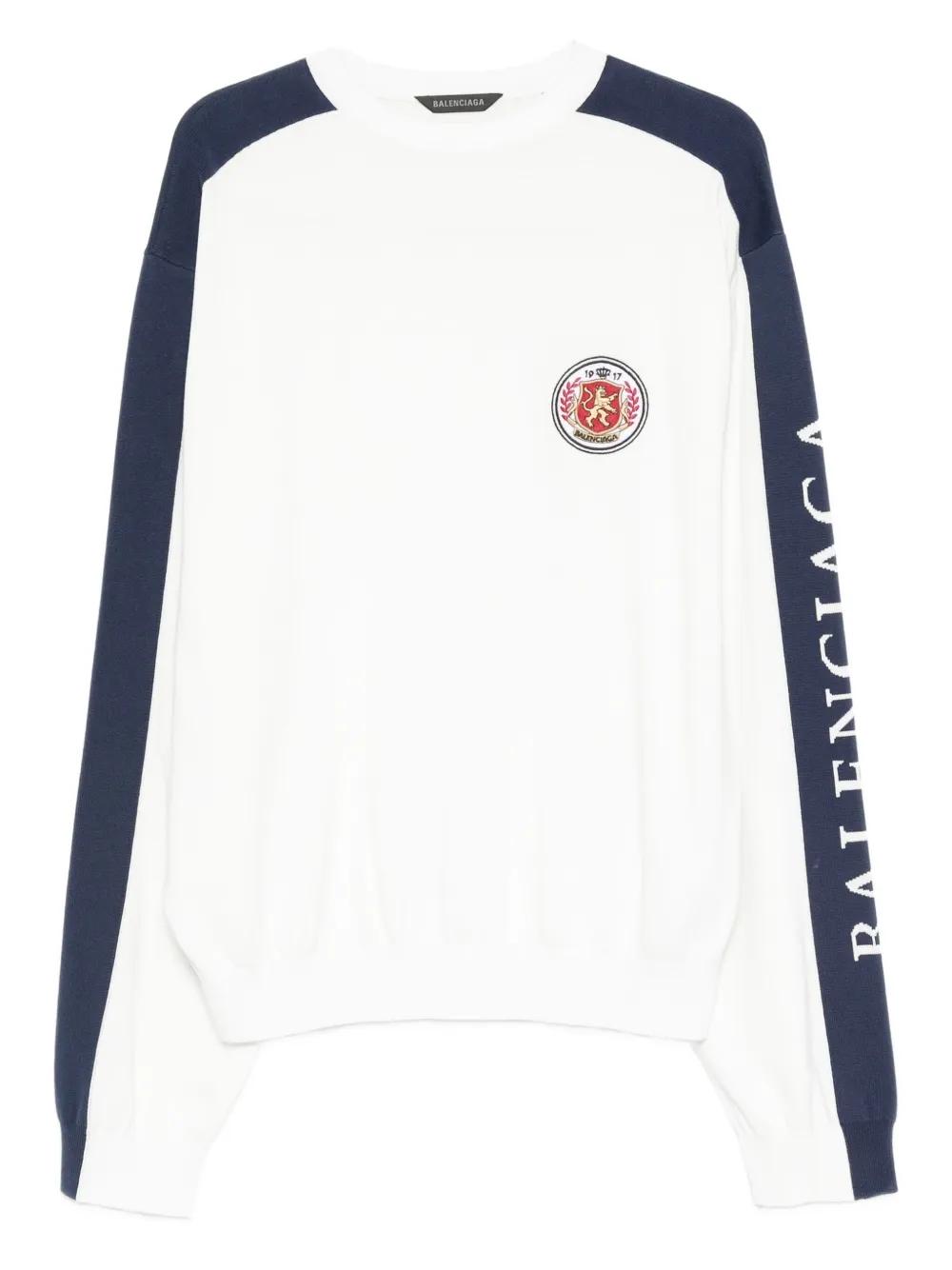 BALENCIAGA Embroidered Logo Sweater for Men