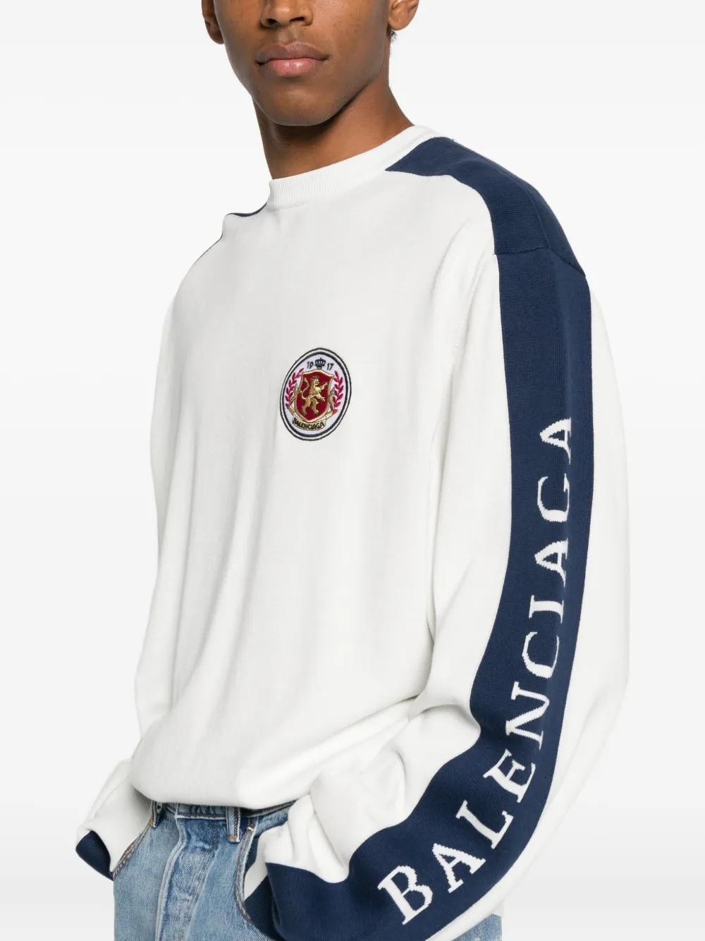 BALENCIAGA Embroidered Logo Sweater for Men