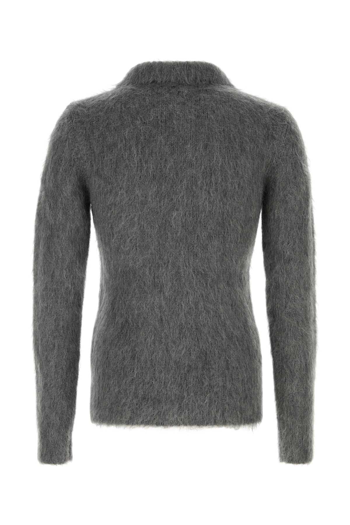 GUCCI Men's Mohair Blend Polo Cardigan