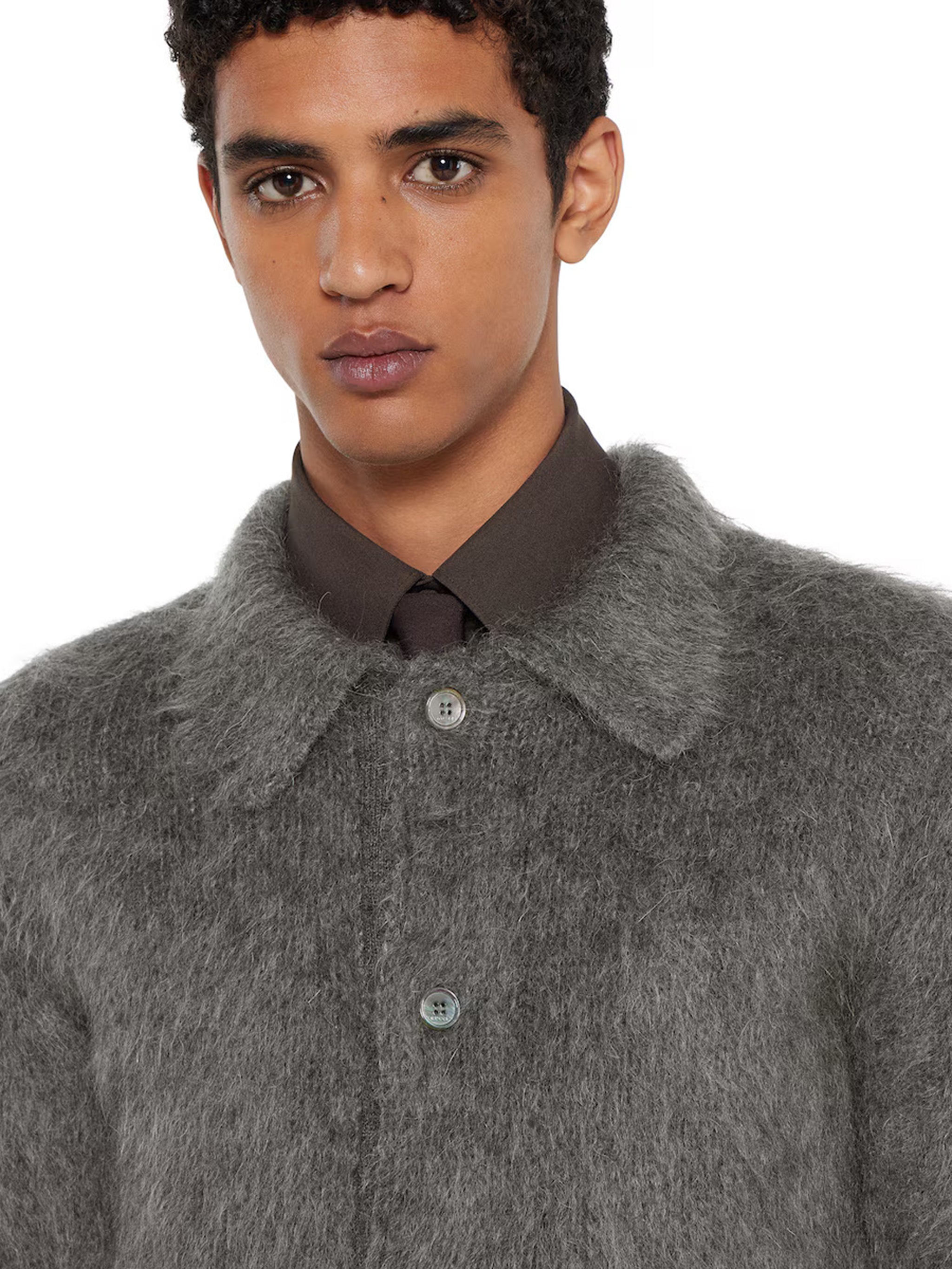 GUCCI Brushed Mohair Wool Cardigan for Men