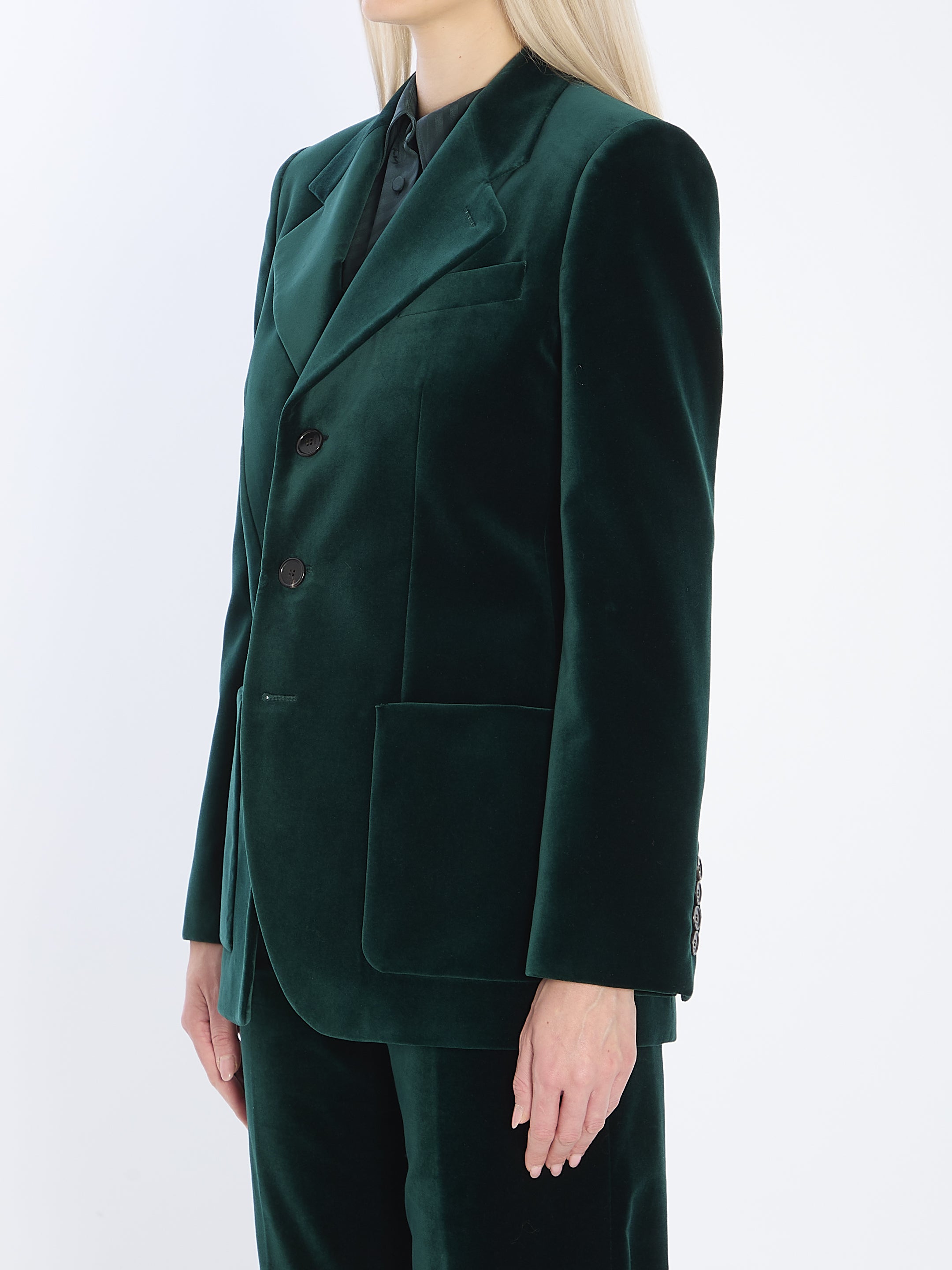 GUCCI Stretch Cotton Velvet Jacket - Size 42 IT