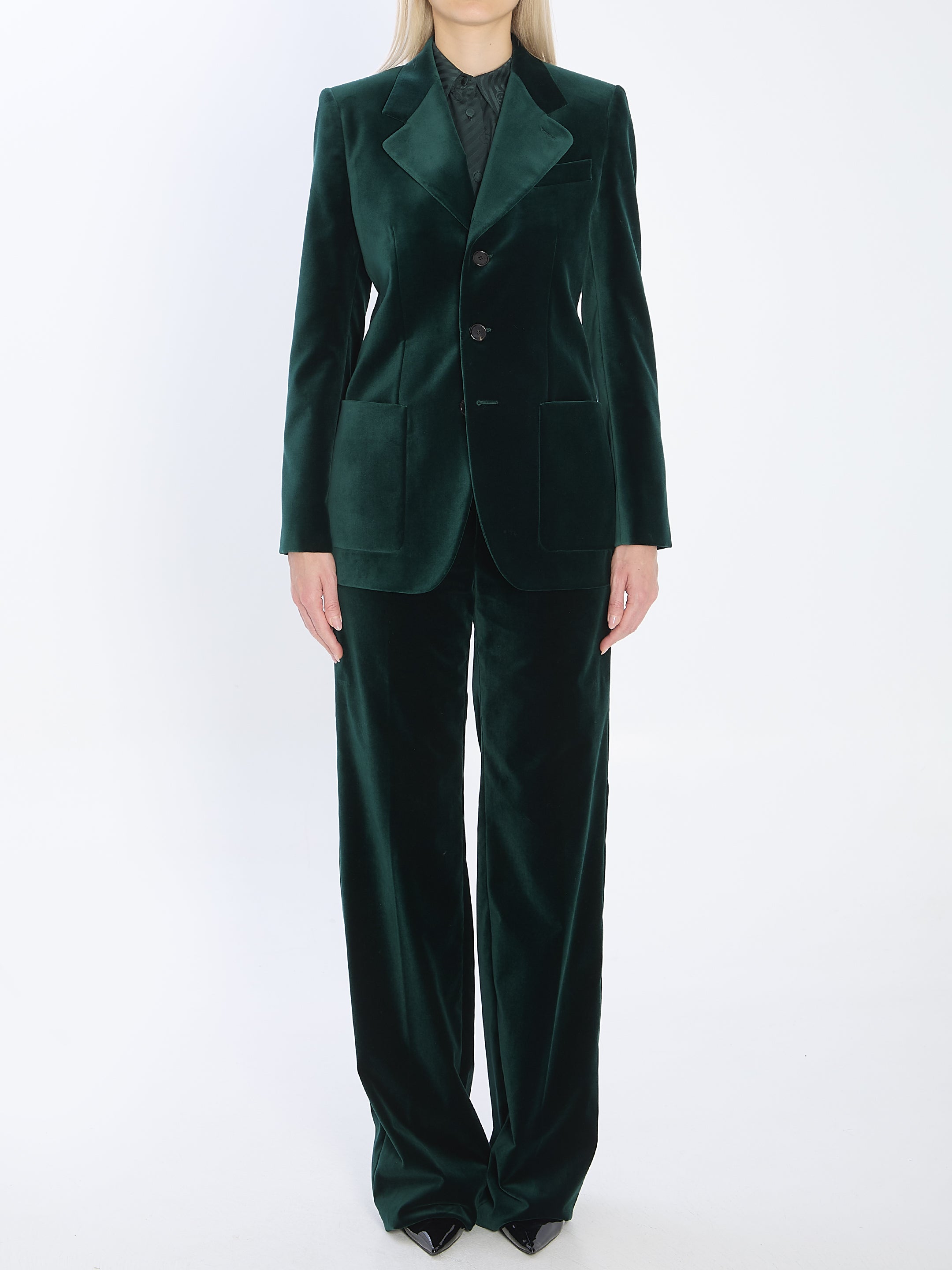 GUCCI Stretch Cotton Velvet Jacket - Size 42 IT