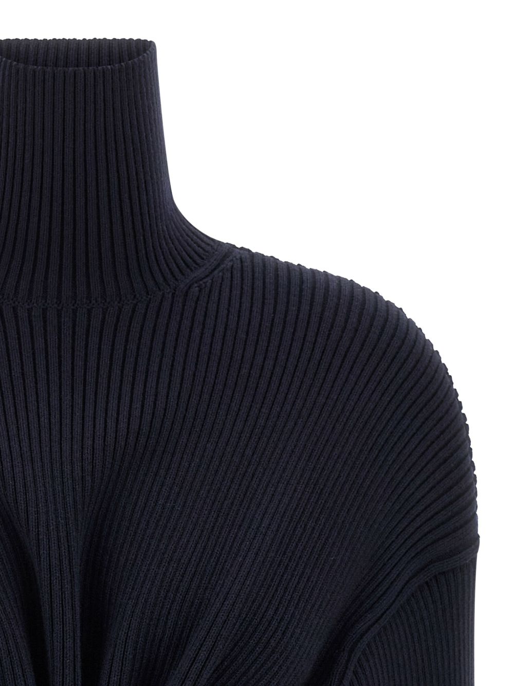 BALENCIAGA Draped Knit Pinched Mini Dress