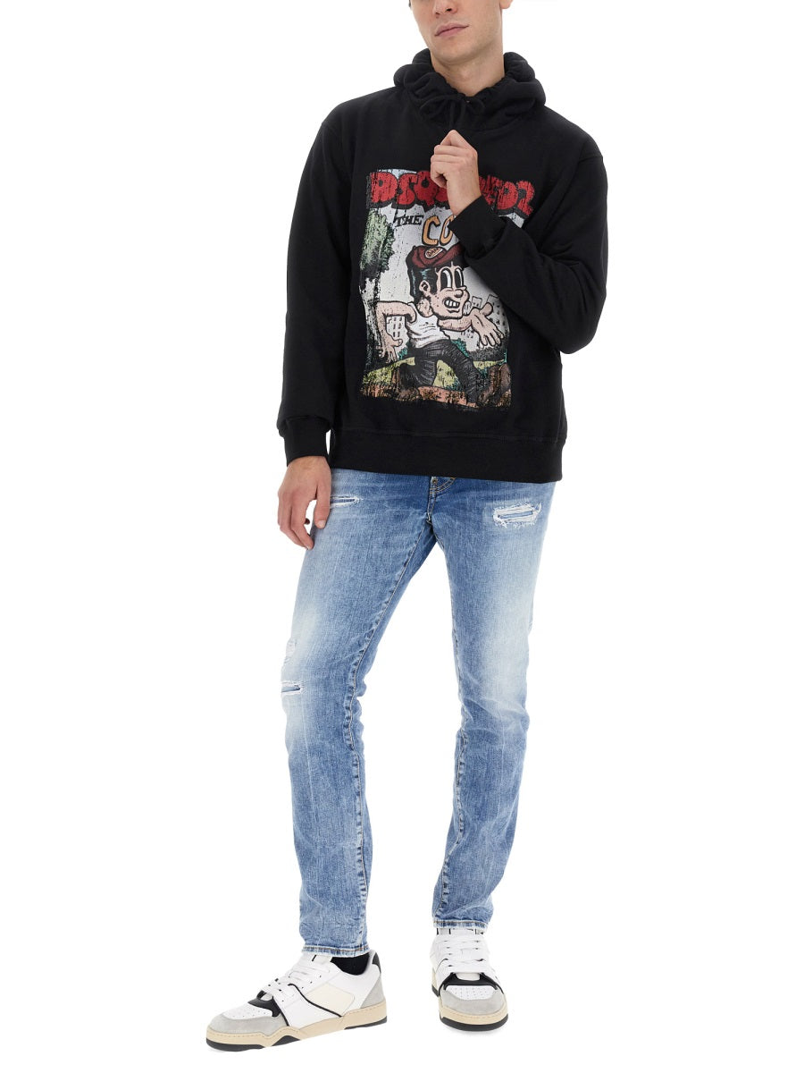 DSQUARED Men's Logo Print Sweatshirt - Size L