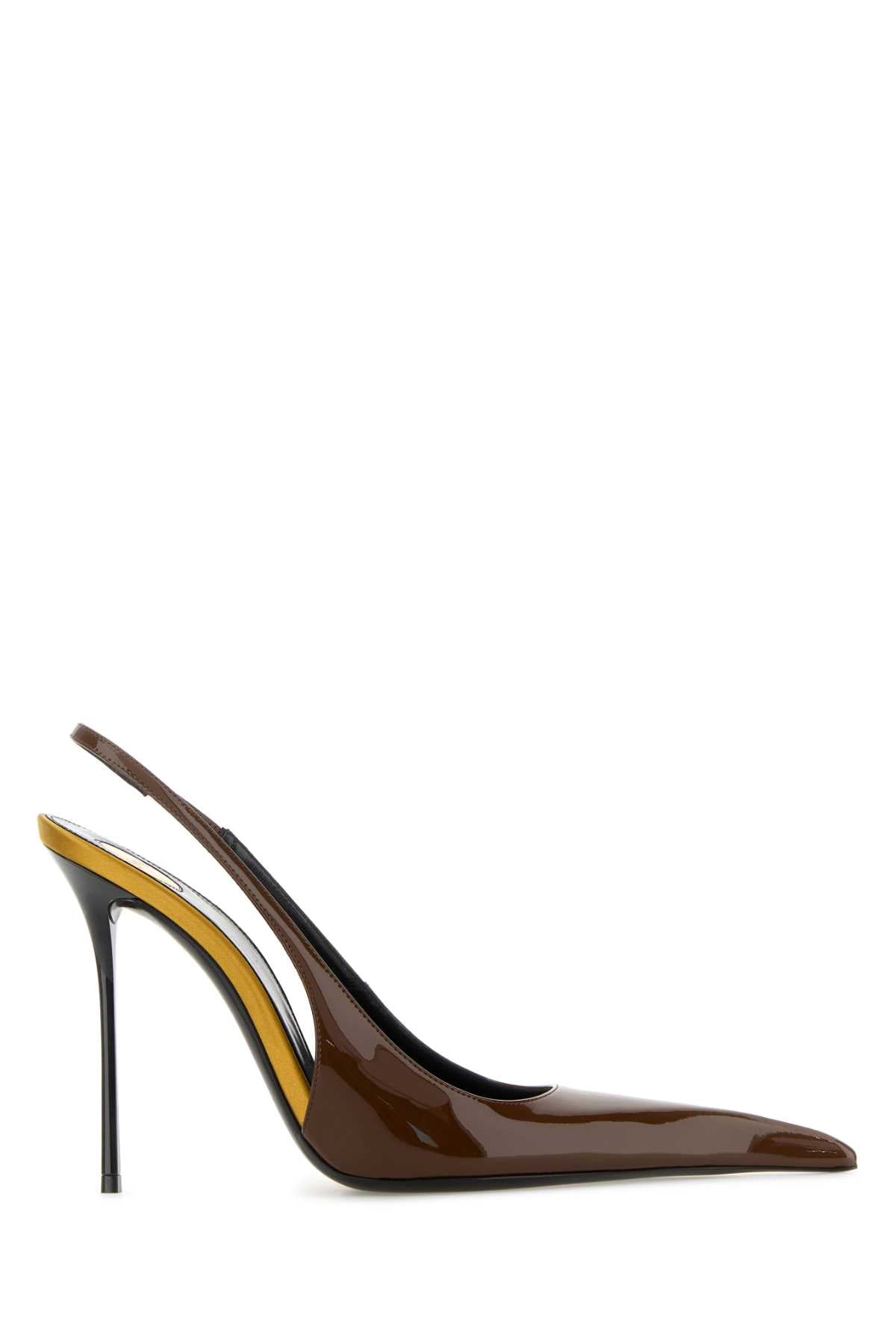 SAINT LAURENT Two-Tone Leather Amalia Pumps - DIAM 110 Augustin P