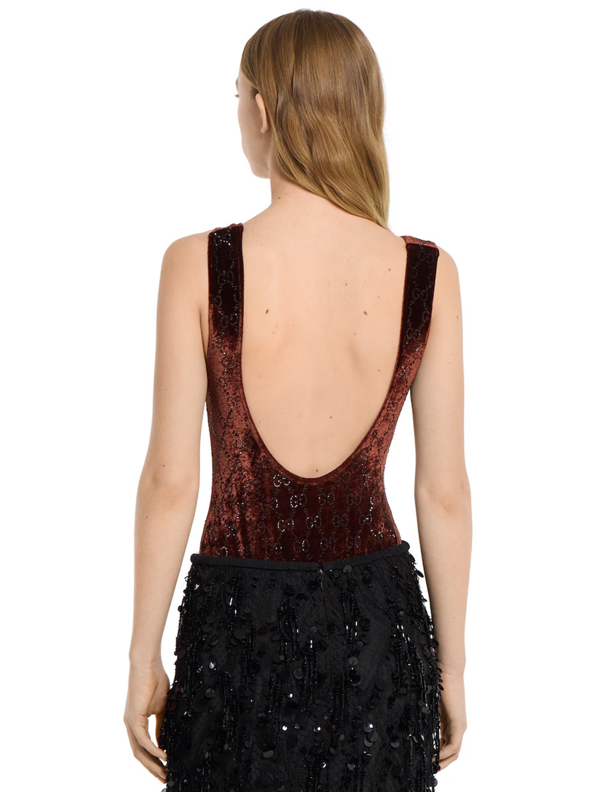 GUCCI Crystal Embroidered Bodysuit - Size S