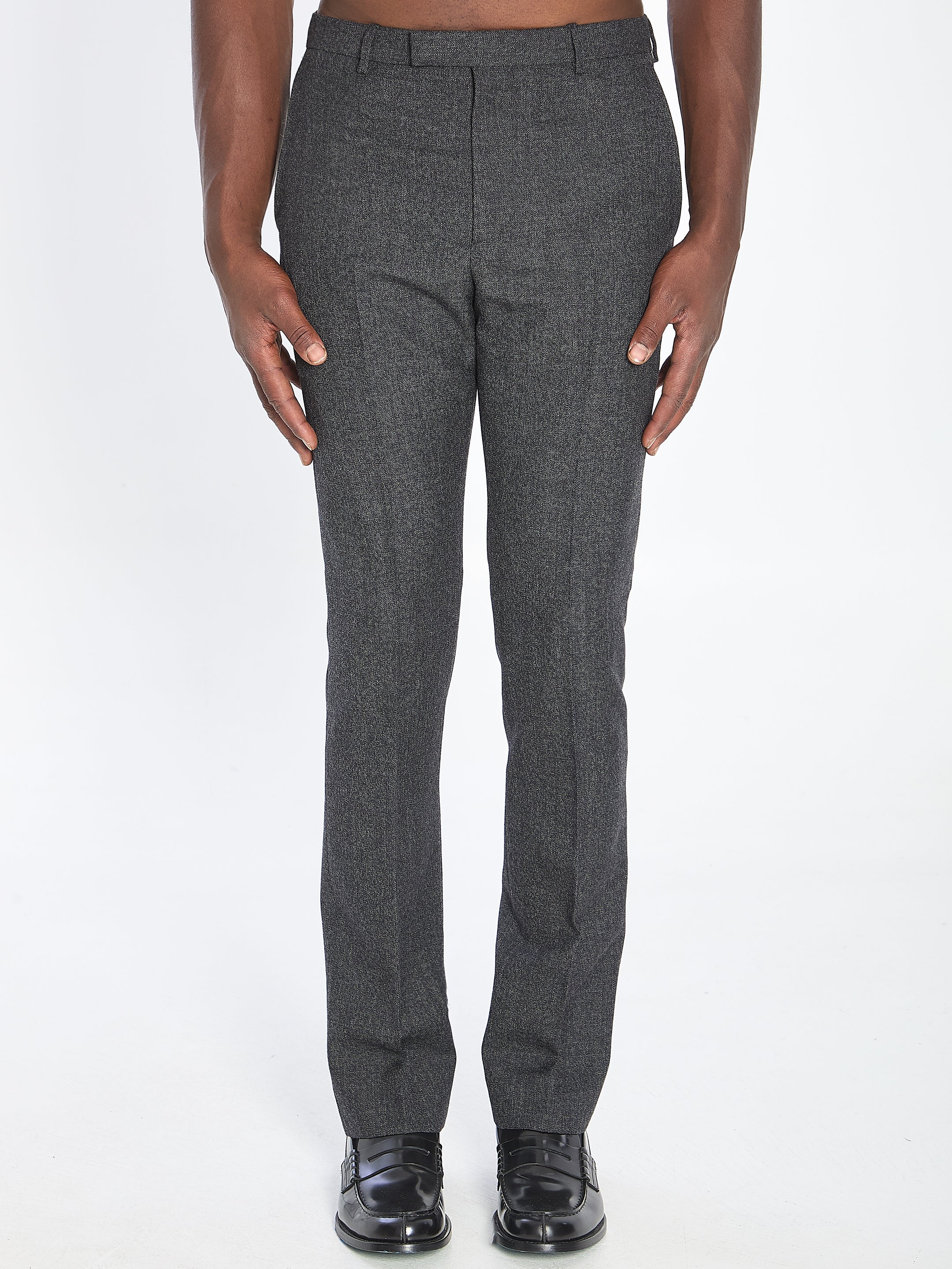 GUCCI Pleated Wool Trousers - Regular Fit, Size 48 IT