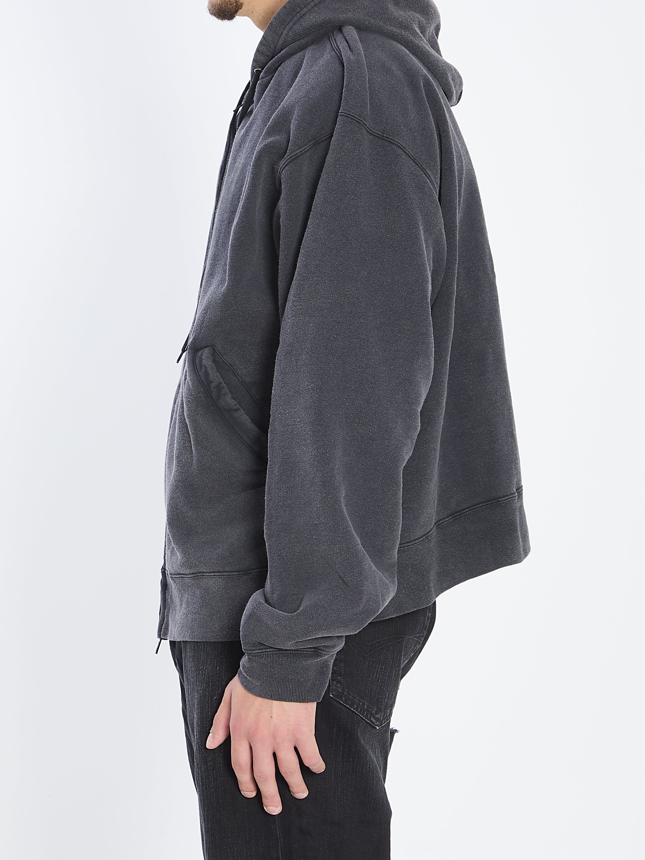 BALENCIAGA Oversized Zip-Up Hoodie - Men’s Fit