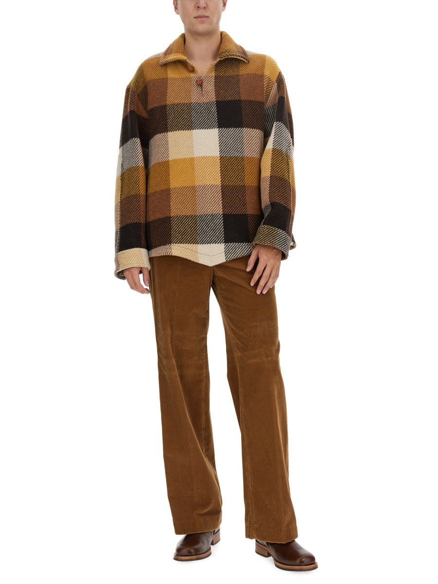 ETRO Luxury Wool Blend Polo Shirt - Size L