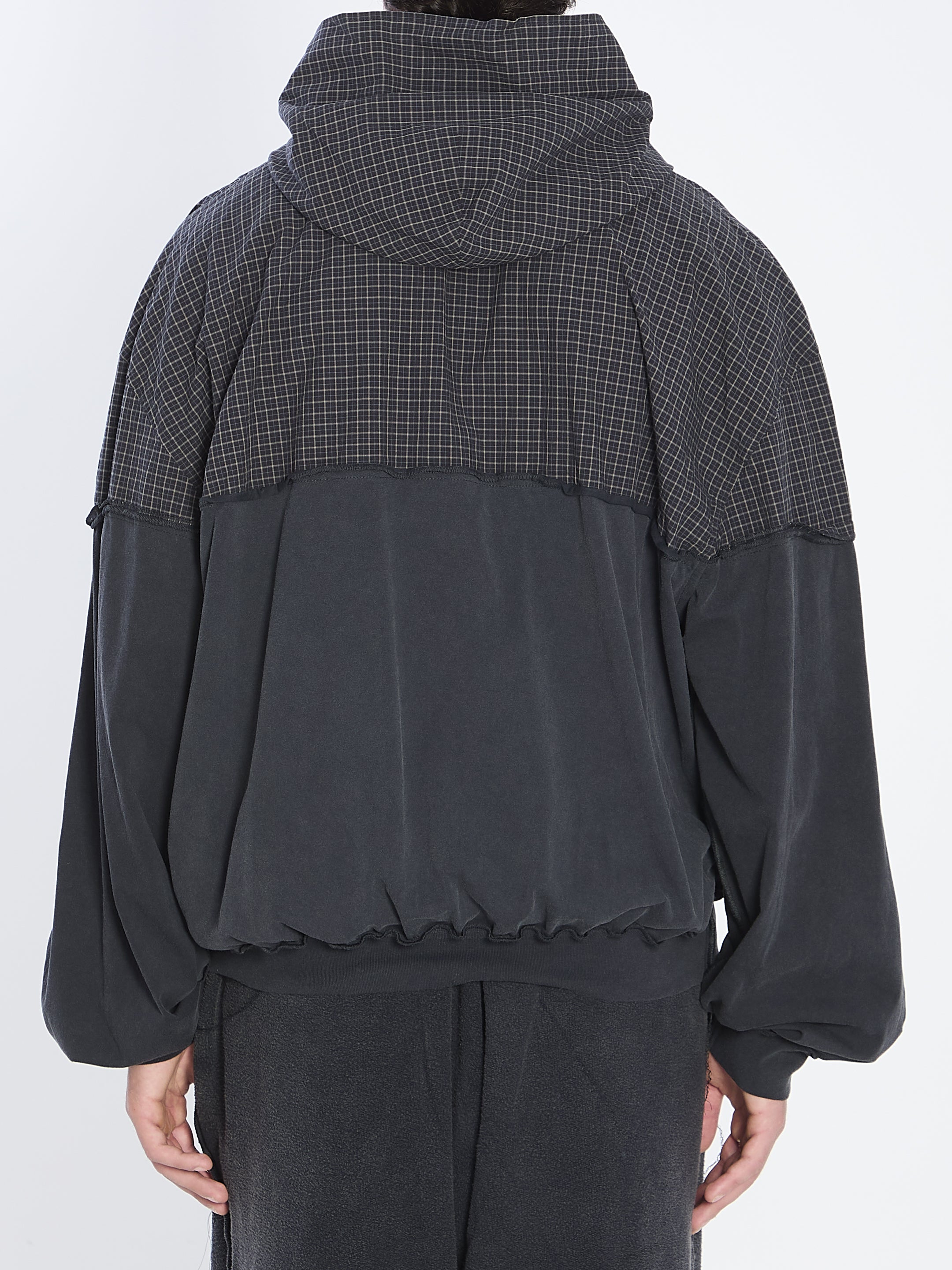 BALENCIAGA Patched Cotton Zip-Up Hoodie - Size M