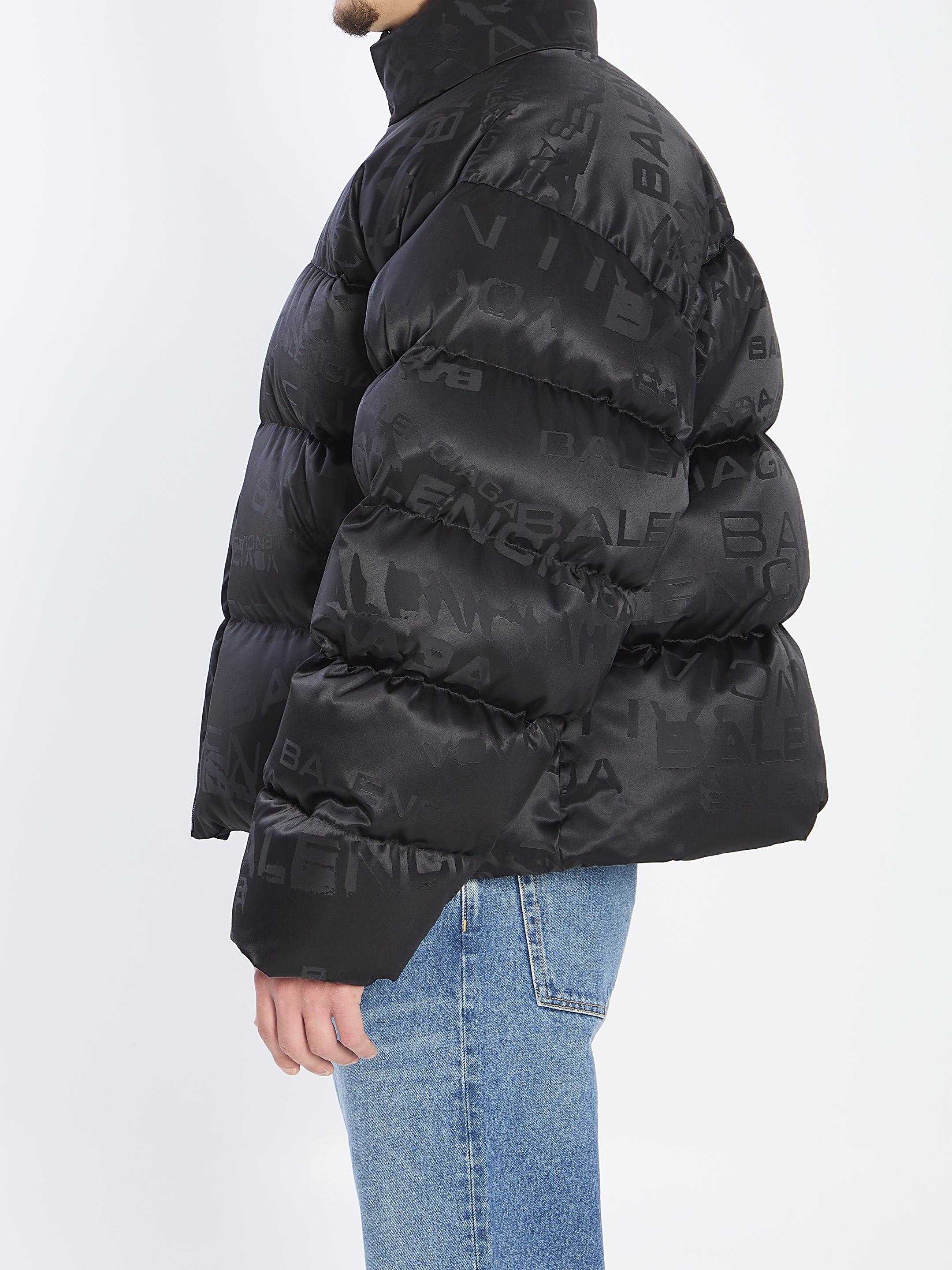 BALENCIAGA Oversized High Collar Down Jacket - Size L