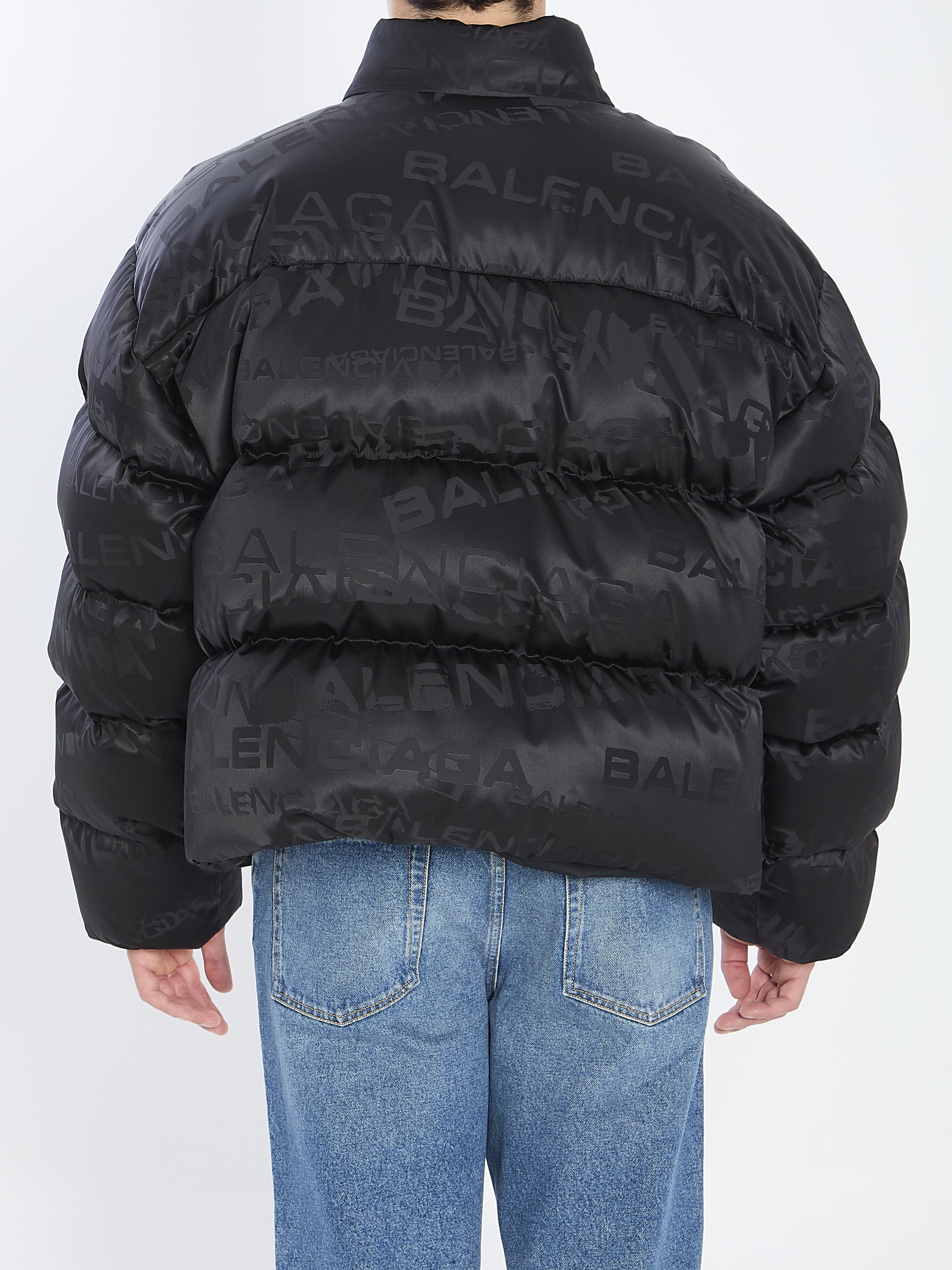 BALENCIAGA Oversized High Collar Down Jacket - Size L