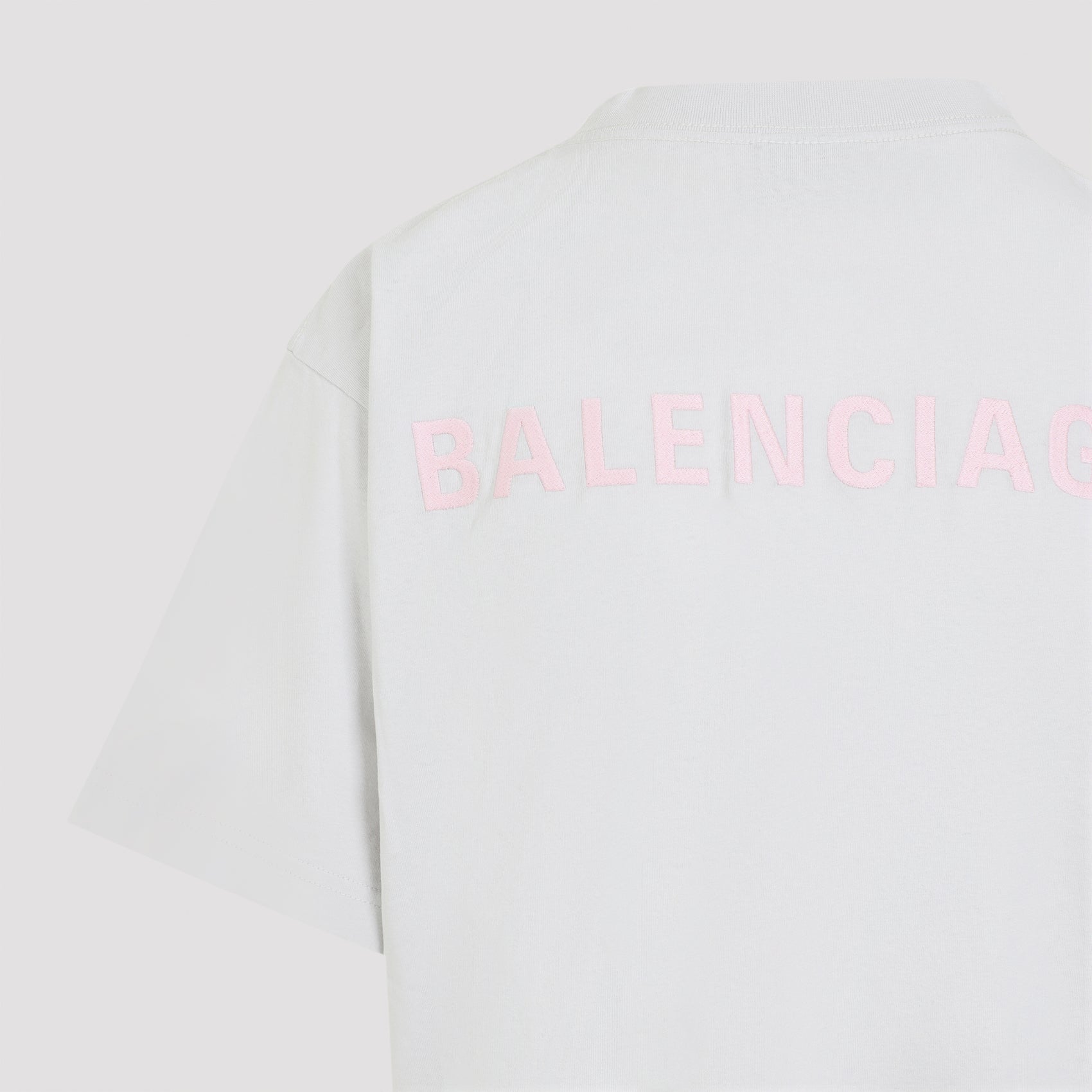 BALENCIAGA Embroidered Cotton T-Shirt with Logo - Women's