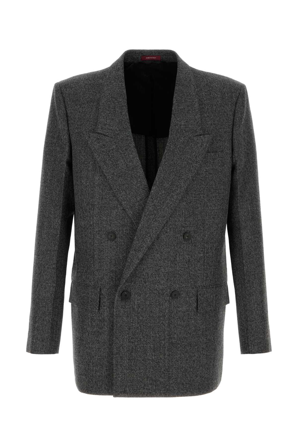 GUCCI Charcoal Wool Blazer for Men