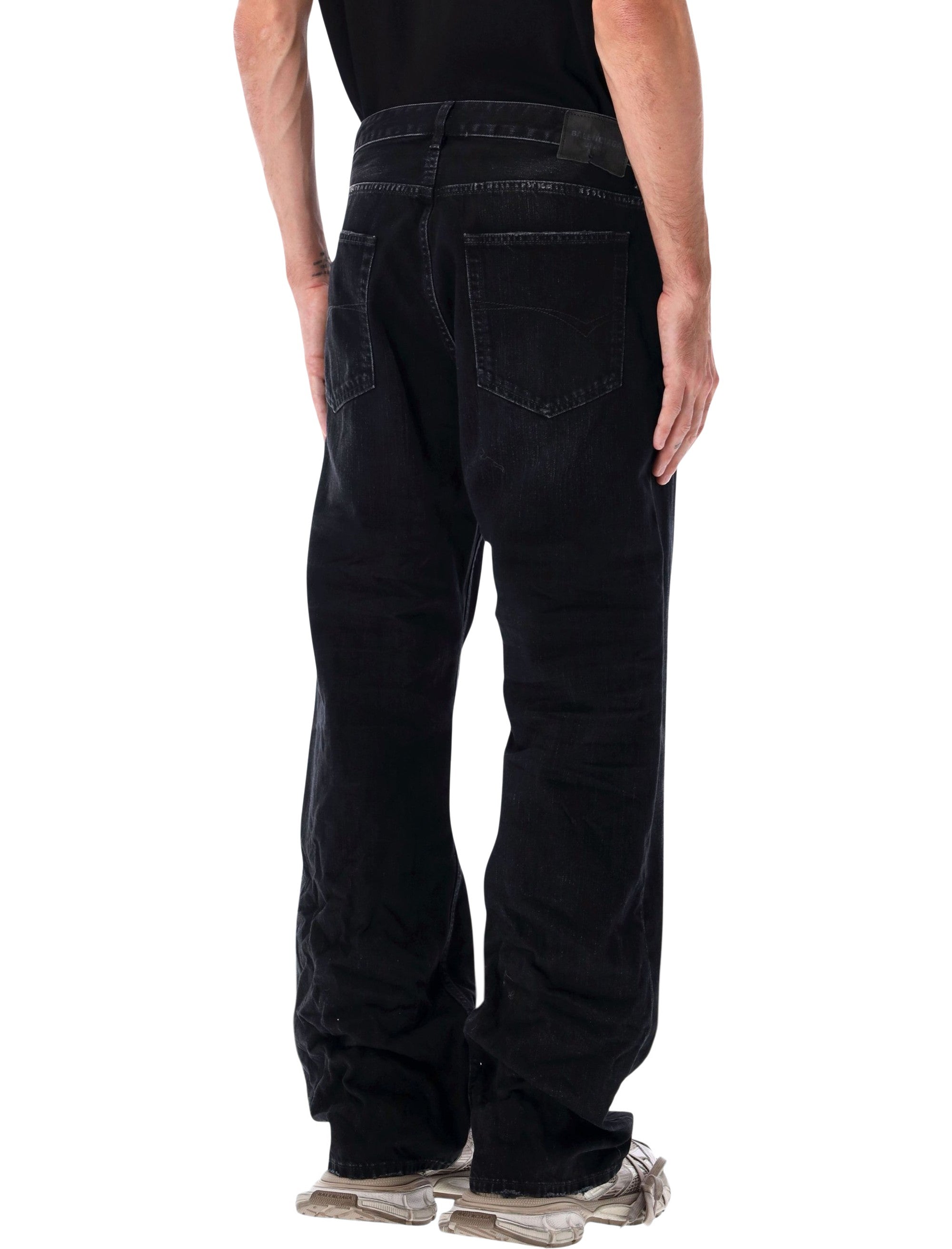 BALENCIAGA Loose-Fit Distressed Denim Jeans - Size 31