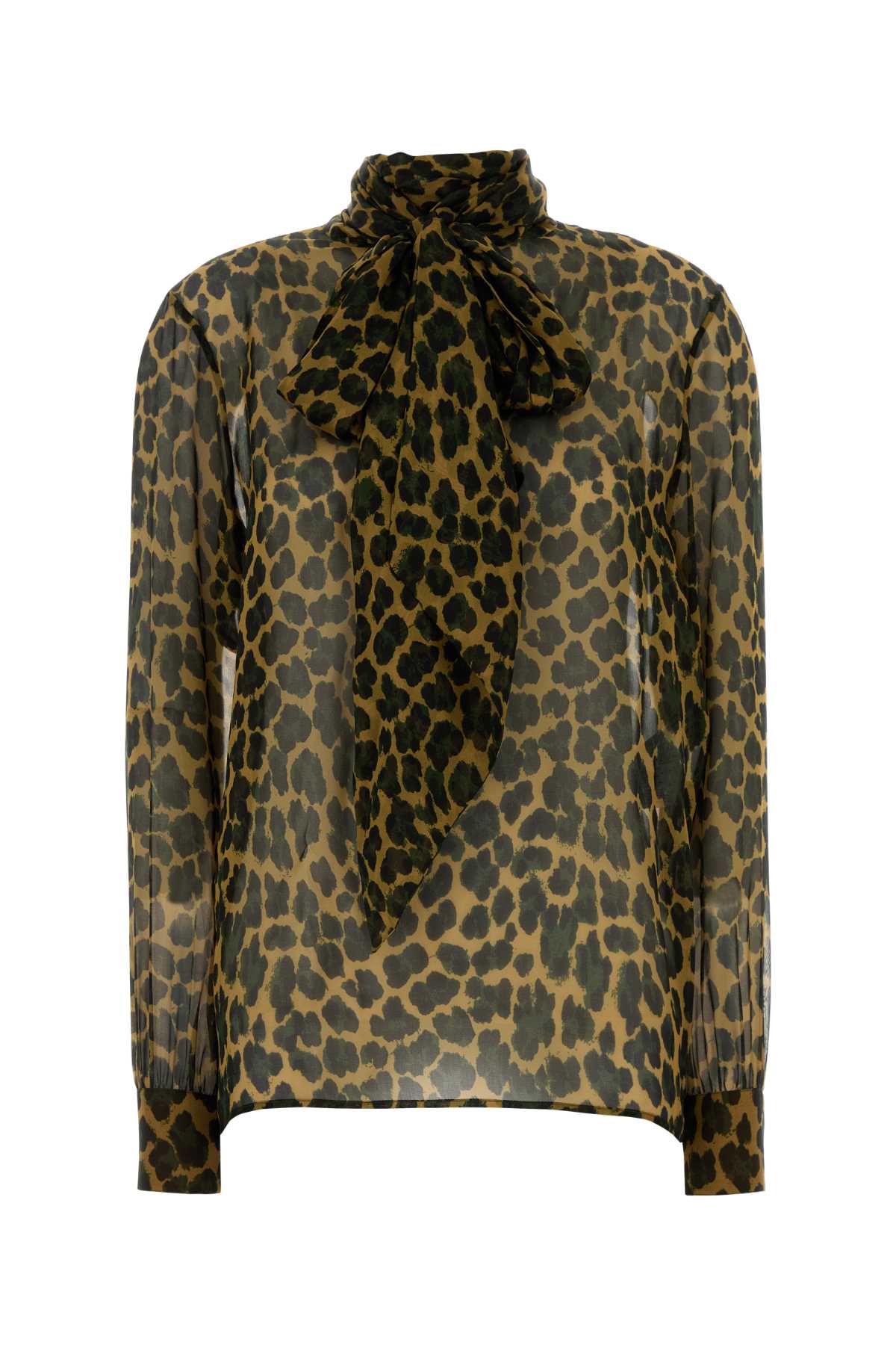 SAINT LAURENT Printed Silk Blouse for Women