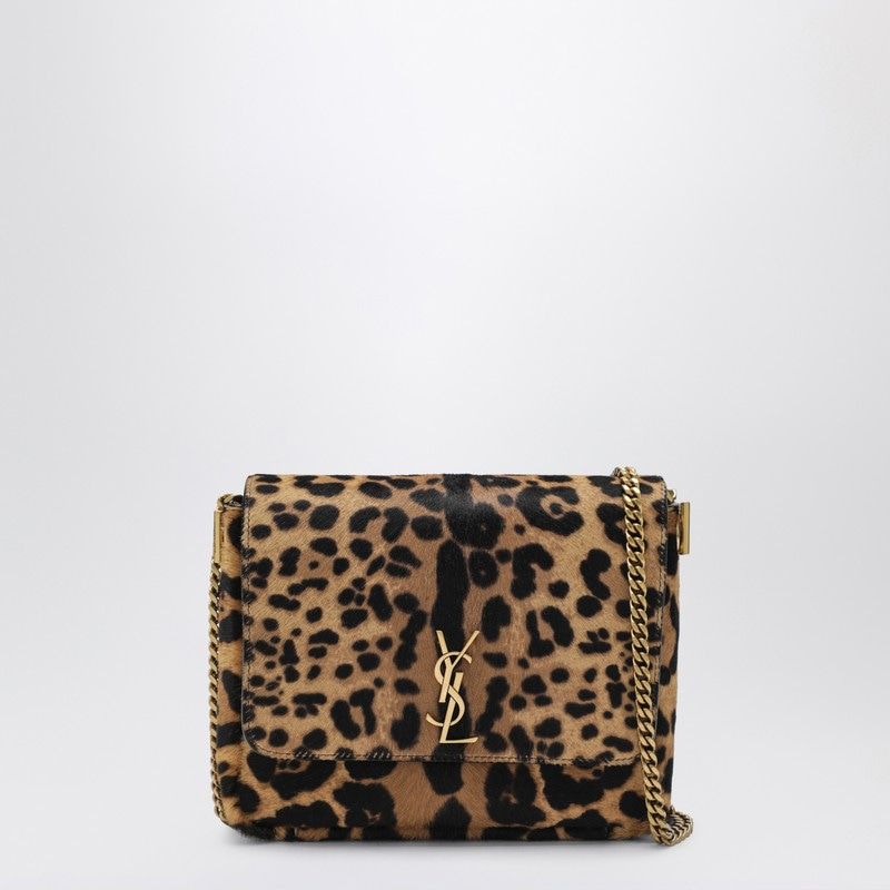 SAINT LAURENT Leopard Print Mini Handbag in Pony-Effect Leather