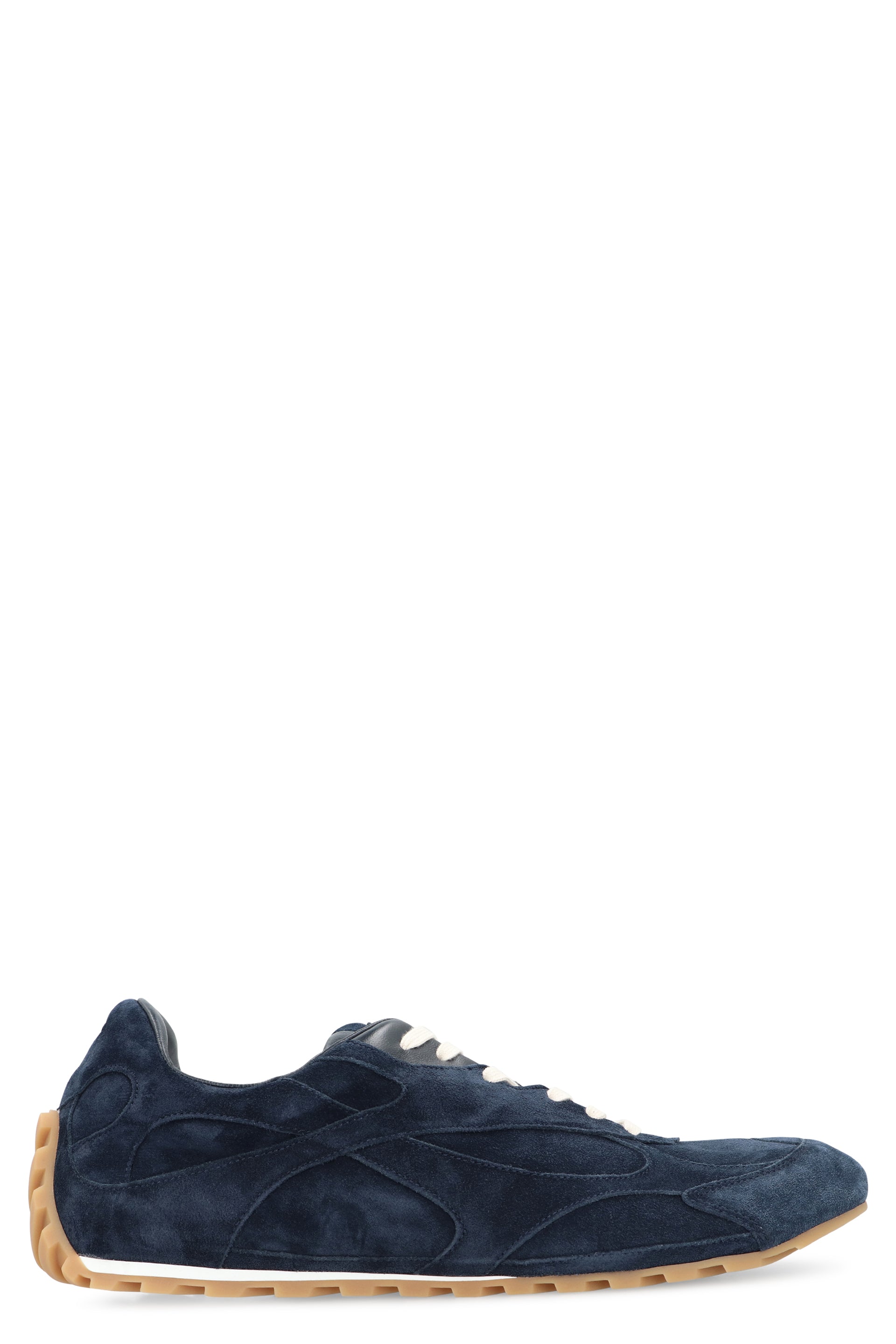 BOTTEGA VENETA Suede Calfskin Round Toe Sneakers
