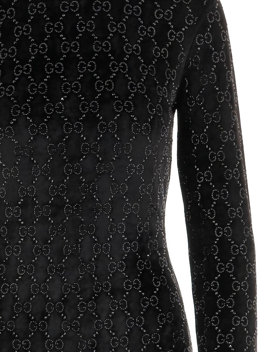 GUCCI Crystal Embellished GG Chenille T-Shirt