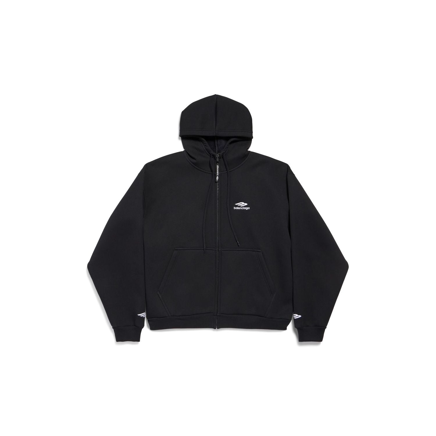 BALENCIAGA Men's Mini Zip Up Hoodie