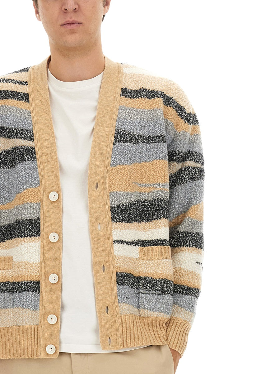 MISSONI Men's Multicolour Wool Cardigan - Size 50 IT
