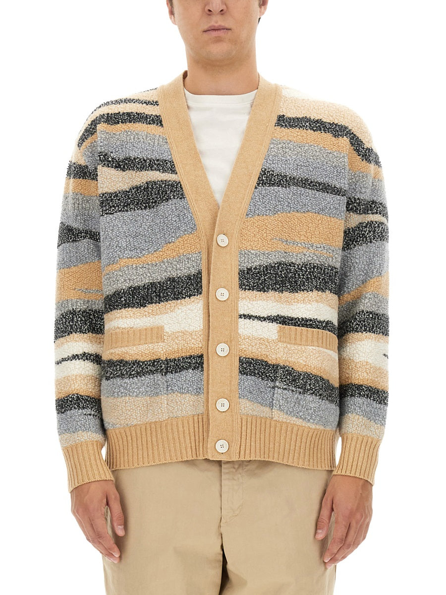 MISSONI Men's Multicolour Wool Cardigan - Size 50 IT