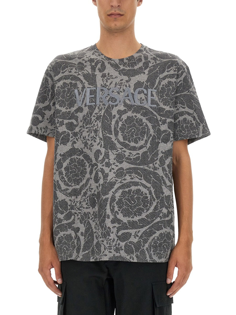 VERSACE Baroque Logo Regular Fit T-Shirt - Size L