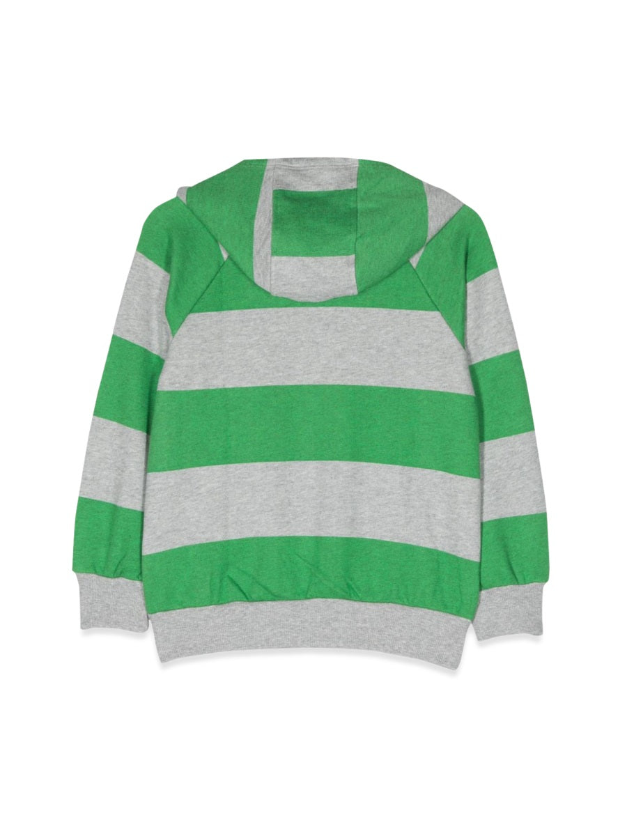 MINI RODINI Mini Stripe Zipper Hoodie for Boys