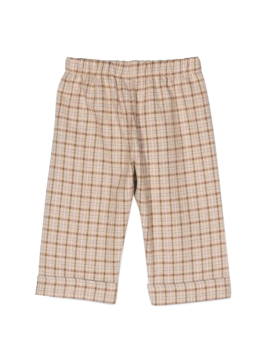 IL GUFO Mini Checkered Design Trousers for Girls
