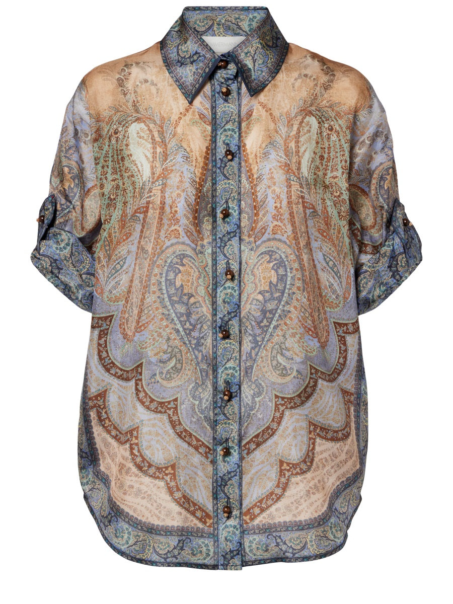 ZIMMERMANN Wanderlust Silk Shirt - Short Sleeve