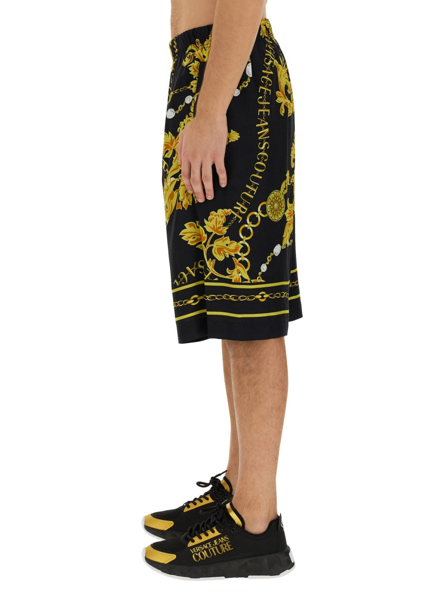 VERSACE JEANS COUTURE Chain Couture Bermuda Shorts - Size L