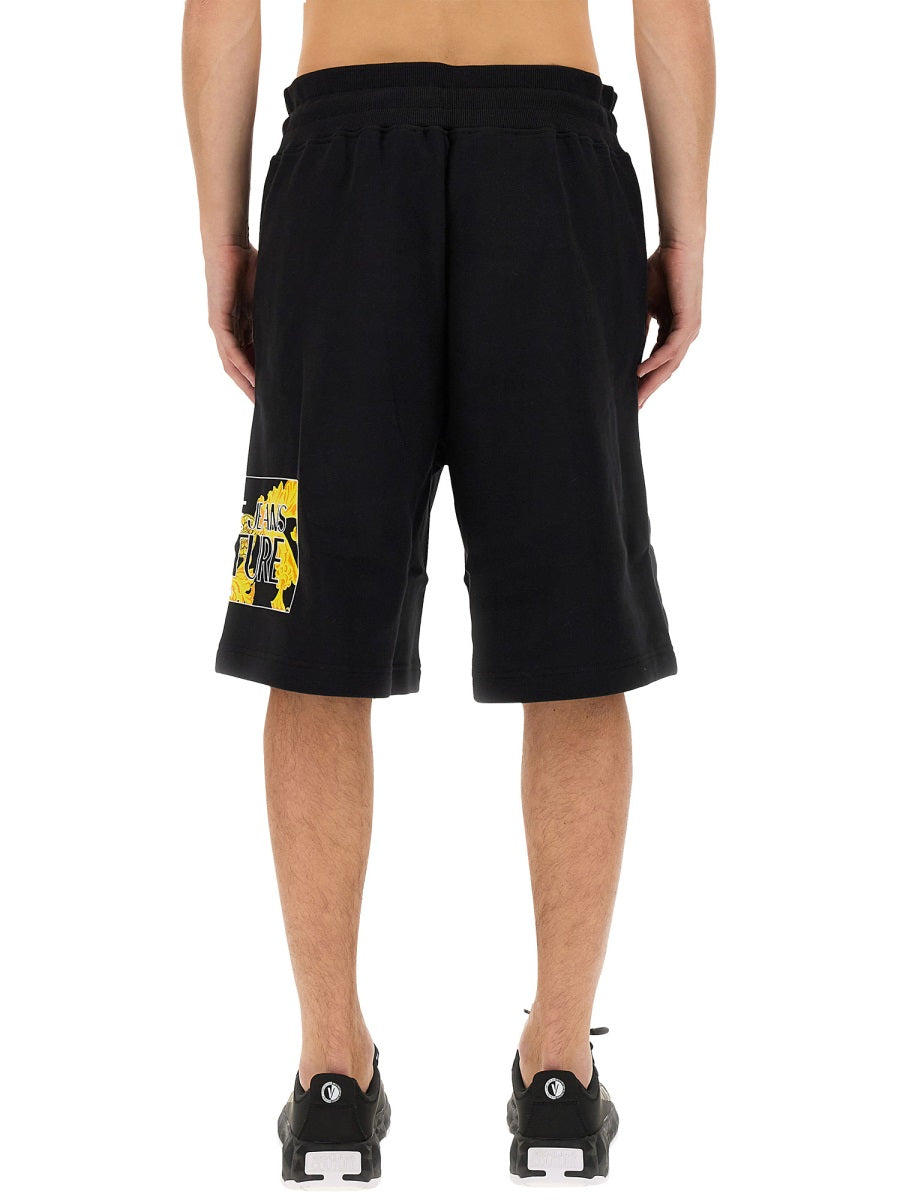 VERSACE JEANS COUTURE Men's Bermuda Shorts with Logo - Size L