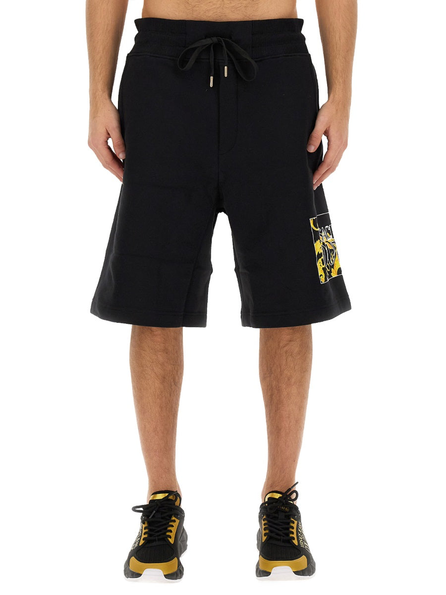 VERSACE JEANS COUTURE Men's Bermuda Shorts with Logo - Size L