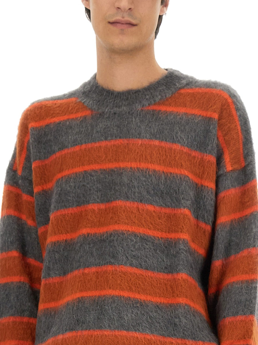 AMISH Oversized Striped Shirt for Men - Size L
