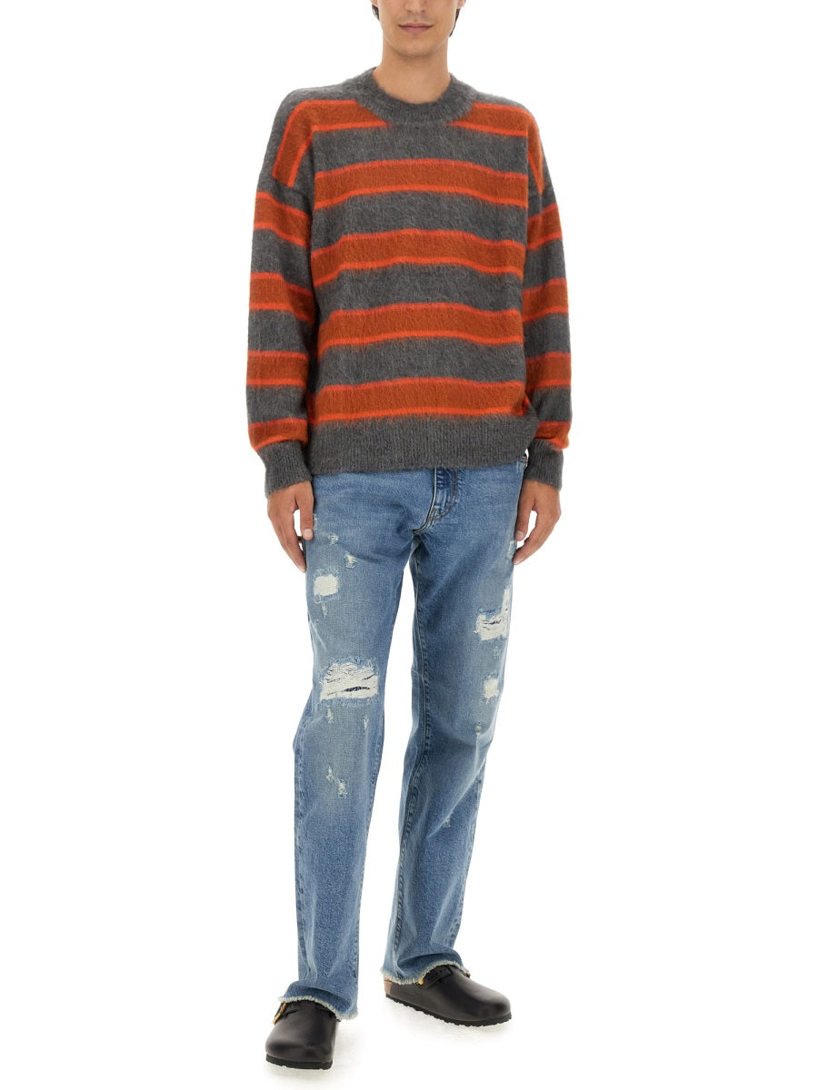 AMISH Oversized Striped Shirt for Men - Size L