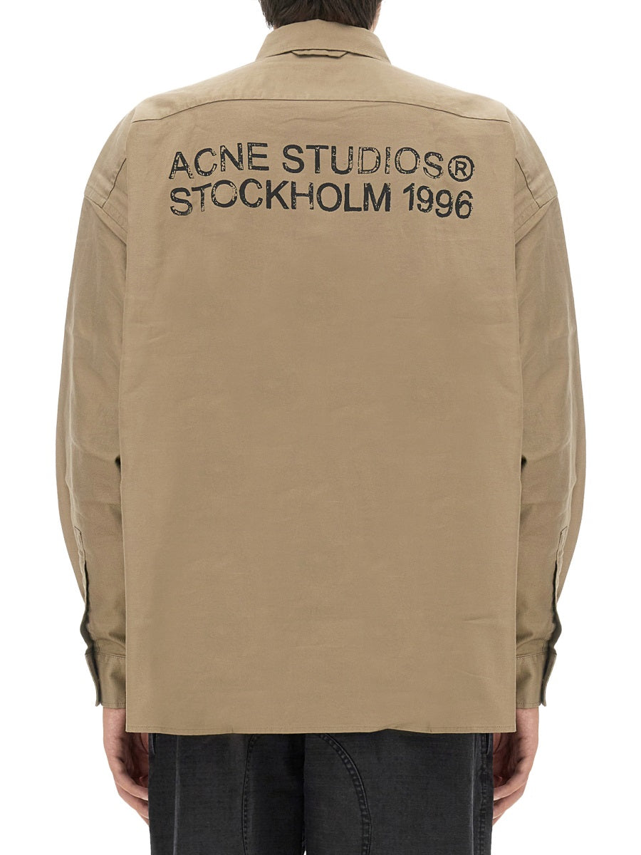 ACNE STUDIOS Men's Casual Shirt with Pockets - Size 48