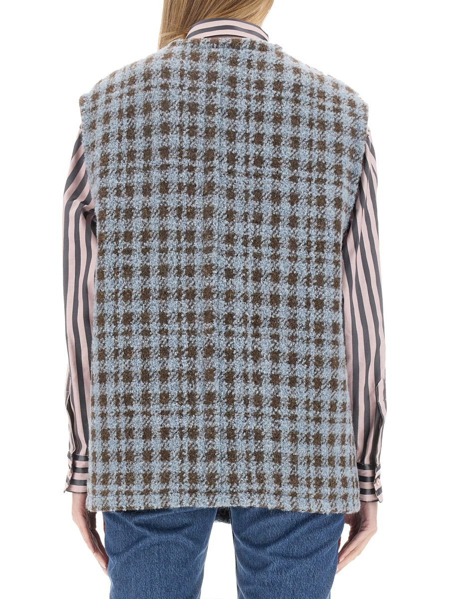 ETRO Oversized Houndstooth Vest - Size 40