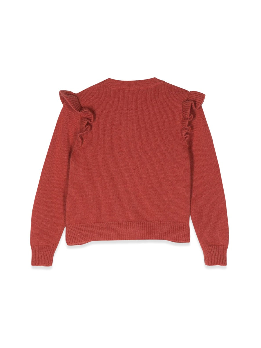 IL GUFO Ruffled Cardigan for Girls