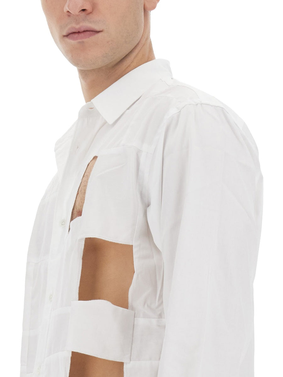 COMME DES GARCONS SHIRT Men's Cut Out Shirt - Size M