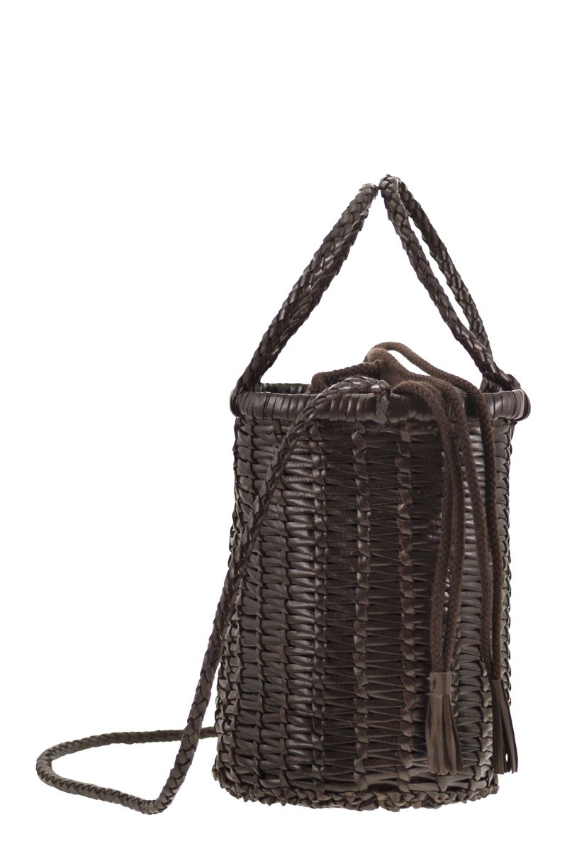 DRAGON Woven Leather Mini Handbag