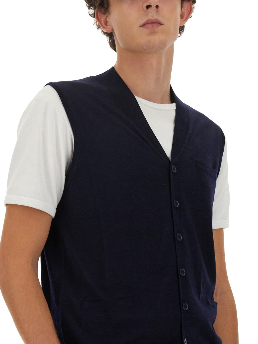 BALLANTYNE V-Neck Wool Vest - Regular Fit (Size 50 IT)